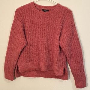 Forever 21 Fuzzy Pink Sweater